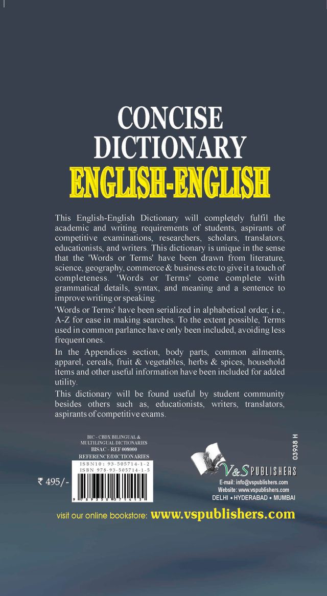 Concise English English Dictionary  (Hb)