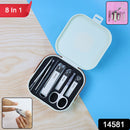 8 In 1 Premium Manicure  Pedicure Grooming Kit - (Set)