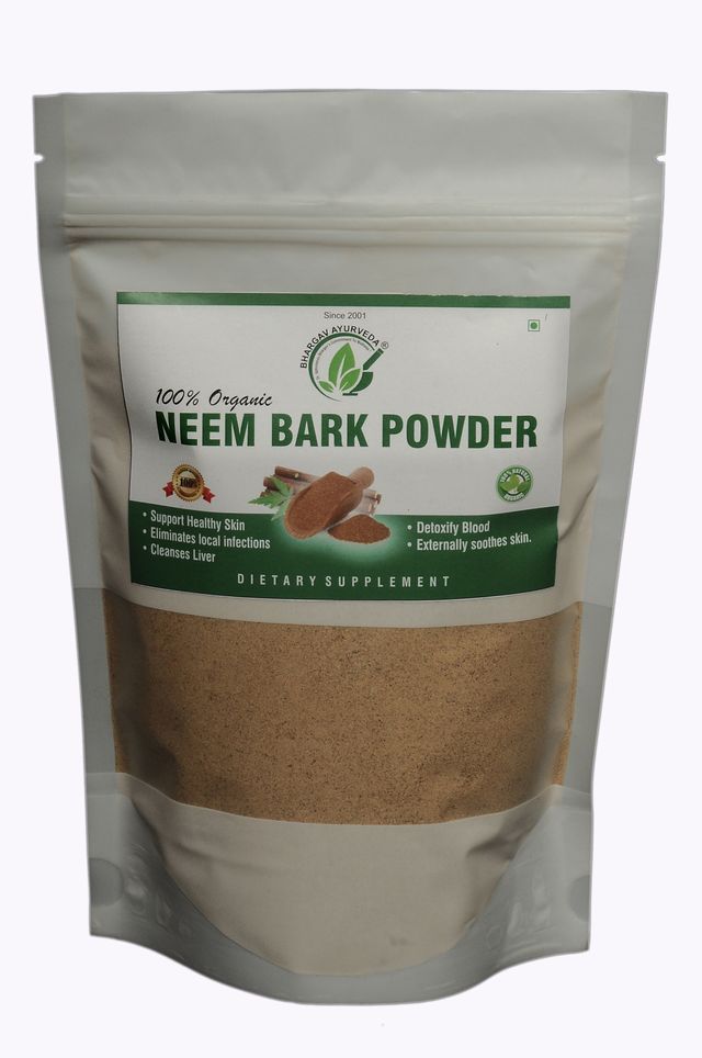 Dr.Bhargav’s I Neem Bark Powder | Support Healthy Skin | Cleanses liver |Kills Germs I Bacteria I Virus | Cures boils I Rashes| Detoxify body |reduce Viral load |100gm