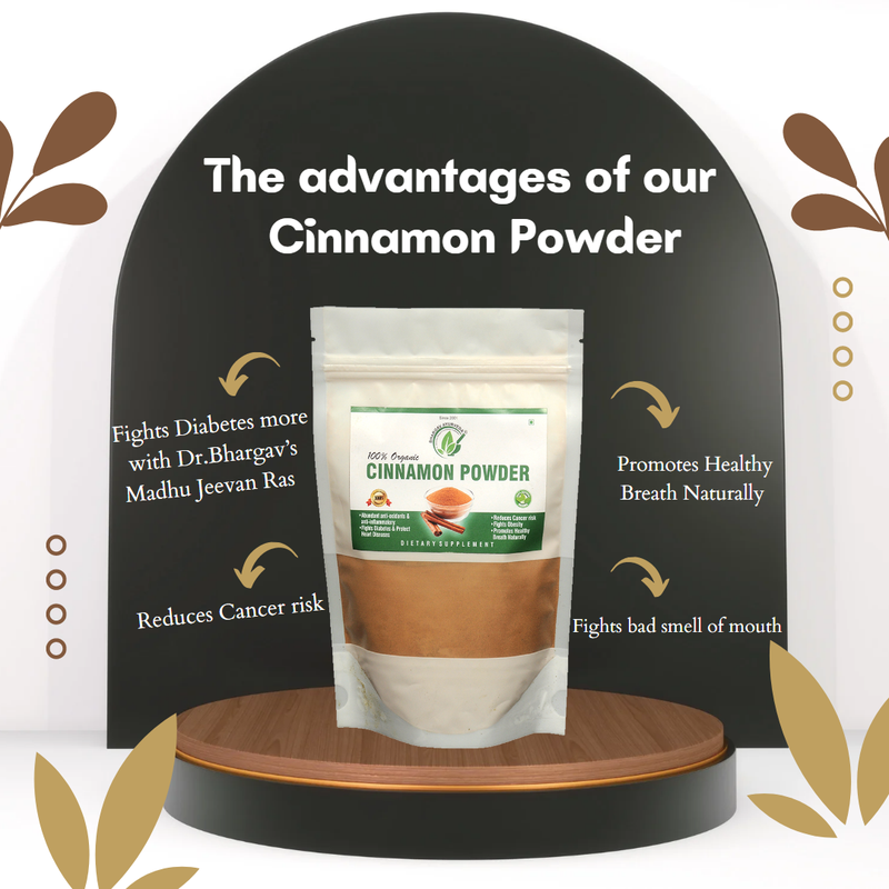 Dr.Bhargav's I Indigenous Cinnamon Powder I Antioxidants I Anti-inflammatory I Diabetes I Sensitivity Toward Insulin Hormone I 100gm