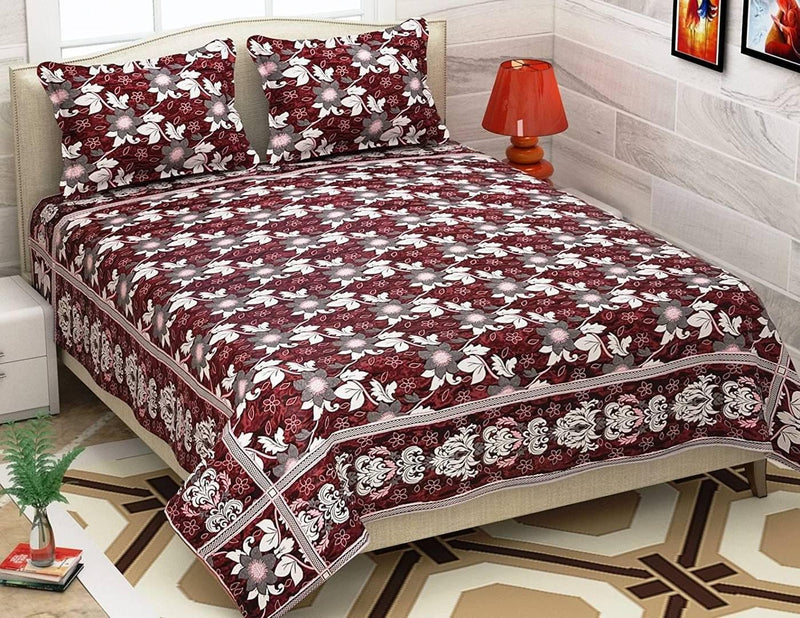 Queen Size Reversible Bedsheet With 2 Pillowcovers - Free Shipping* - Mall2Mart