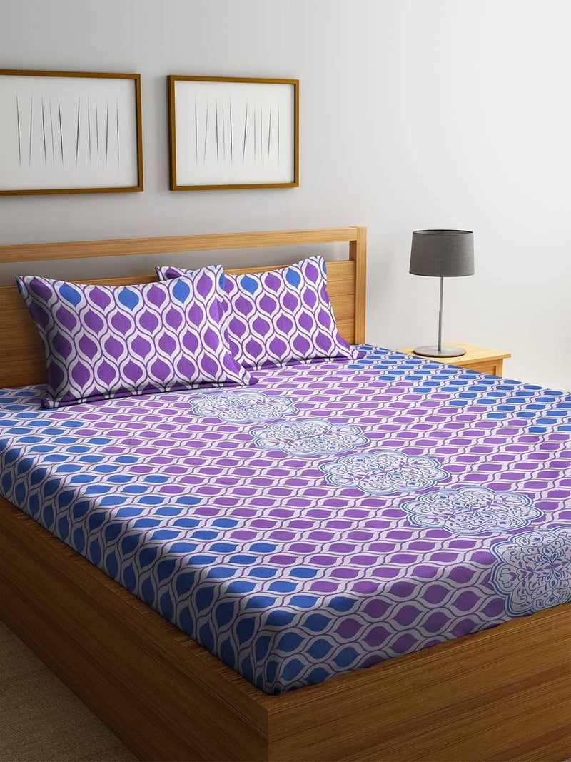 104 TC Cotton Double Bedsheet With Two Pillow Cover - Free Shipping* - Mall2Mart