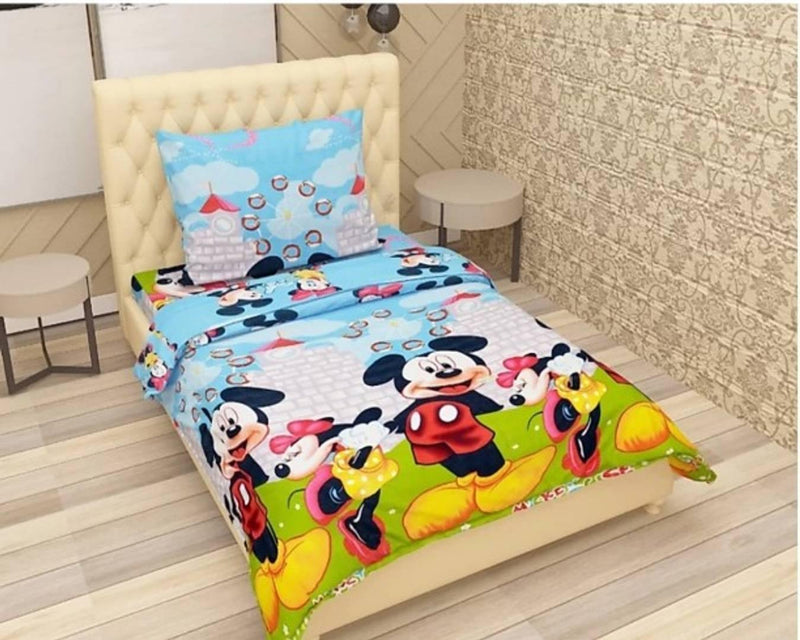 Beautiful Multicoloured  Polycotton Single Bedsheet With Pillow Cover - Free Shipping - Mall2Mart