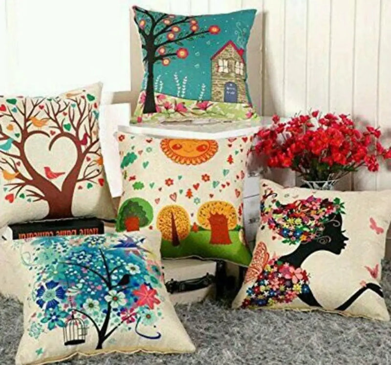 Attractive Cushions Cover Set of 5 Pcs
