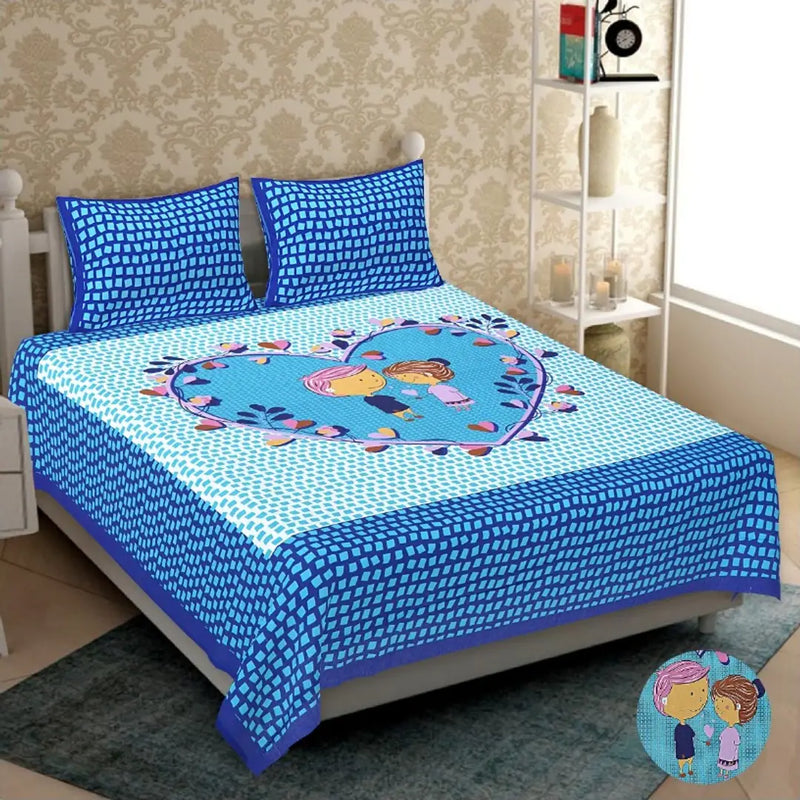 Cotton Bedsheet with 2 Pillowcover