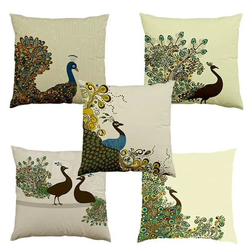 Fancy Polyester Cushion Covers 5 Pieces