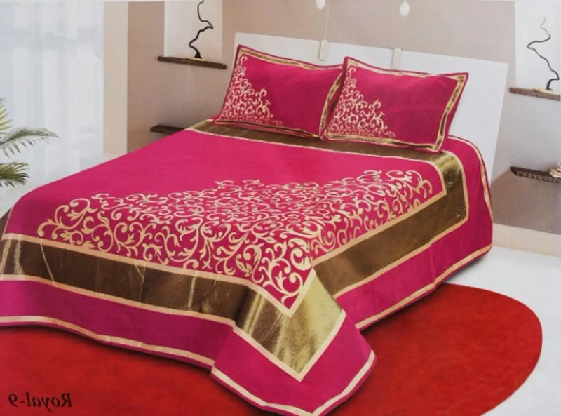 Chenille Double Bed Bedsheet  1Bedsheet With 2 Pillow Covers  I Size : 90x100 inches II