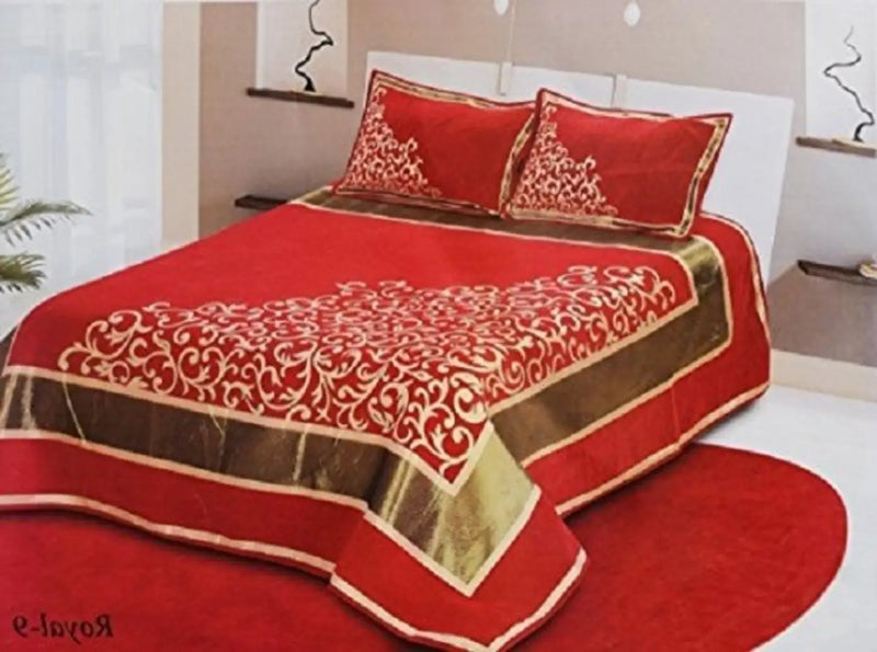 Chenille Double Bed Bedsheet  1Bedsheet With 2 Pillow Covers  I Size : 90x100 inches II