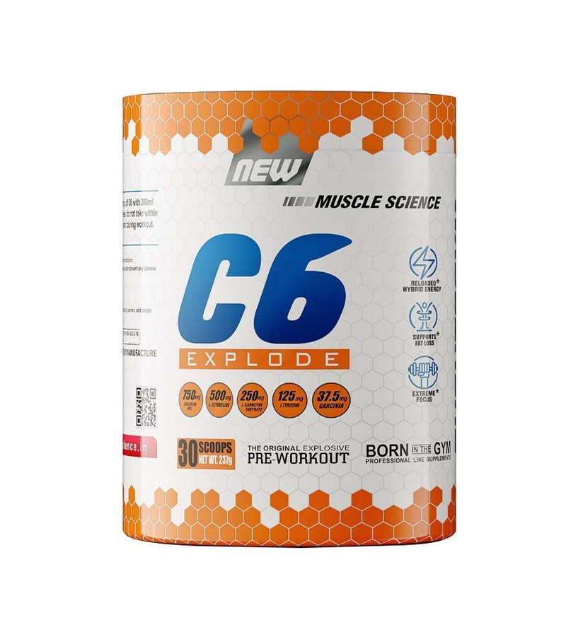 New C6 Explode Ultra Concentrated Pre-workout Booster, 30 Servings