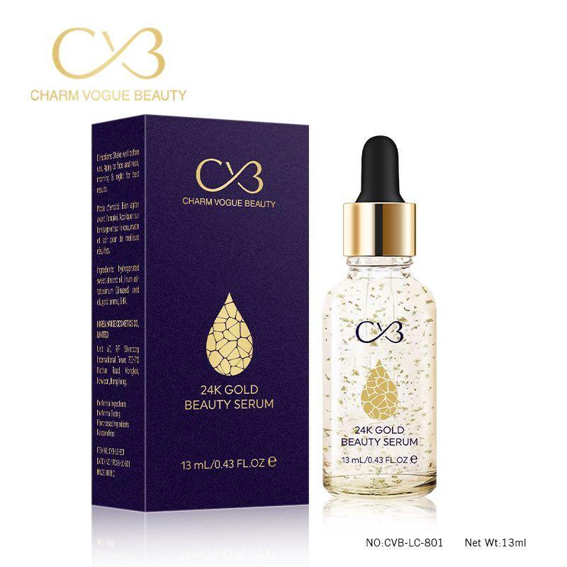 CVB LC801 24K Gold Beauty Serum for Visible Radiance, Anti-Aging Lightweight Plant-Based Moisturizer for De-Pigmentation and Skin Brightening, Pack of 2 (13ml + 13ml) - Mall2Mart