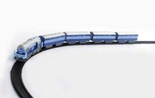 Centy Toys Plastic Indian Passenger Train With Coaches & Railway Track, Pack Of 19, Multicolour