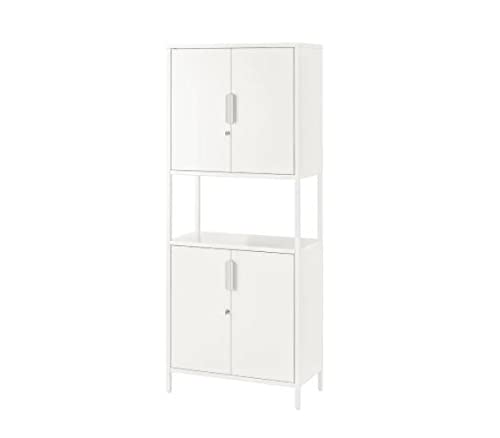 Ikea TROTTEN Alloy Steel Cabinet with Doors, 70x173 cm (27 1/2x68 1/8" , White)