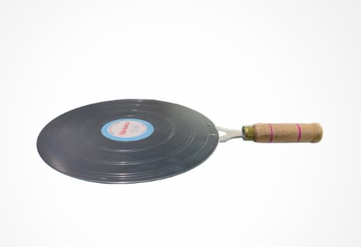 Shrinica Iron Dosa Tawa Concave - Wooden Handle - 11 Inch