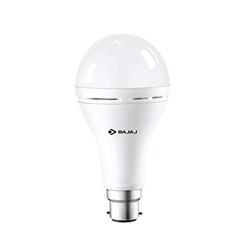 Bajaj LEDZ 8.5W Rechargeable Emergency Inverter LED Bulb, Cool Day Light, White, Upto 4 Hours Battery