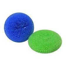 Prisart Plastic Round Nylon Scrubbers for Teflon pots and Pans Cleans up Big Messes with Little Effort Safe for Non-Stick cookware (Multicolour, Medium) (6)