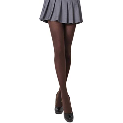 PLUMBURY Women's/Girls's High Waist Pantyhose Sheer Tights Stockings, Free Size, Black