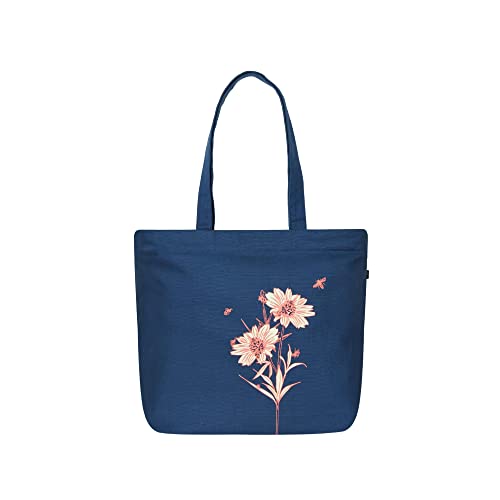 Eco Right Large Tote Bags for Women with Zip & Pocket, Cotton Handbags, Tote Bag Canvas for College, Office & Shopping
