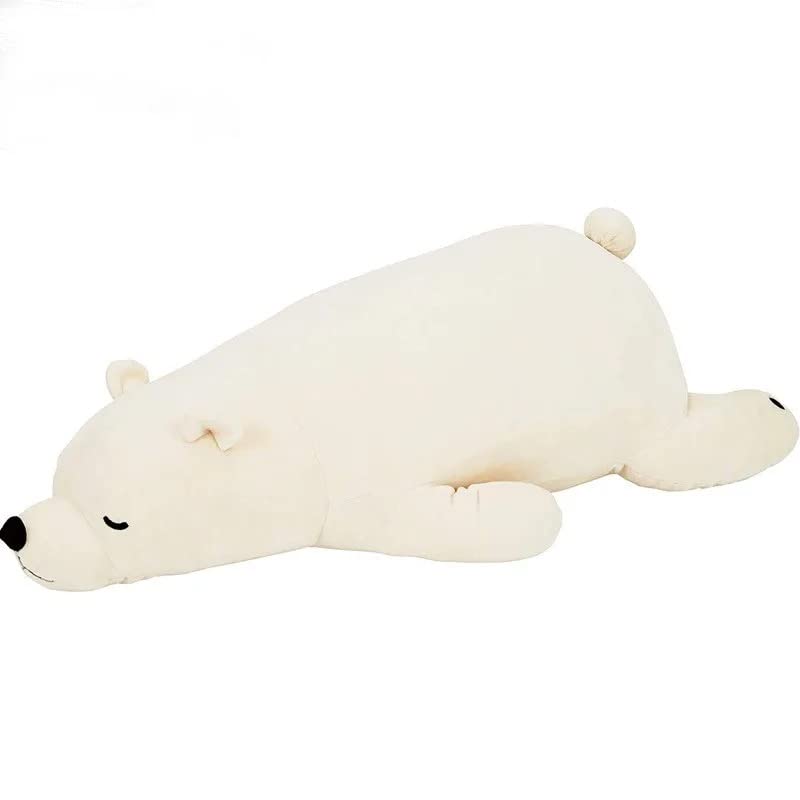 SCOOBA Super Soft Sleeping Polar Bear Stuffed Toy 37cm Random Color