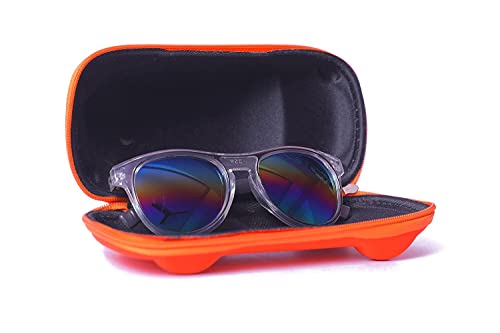 Koochie-Koo Plastic Kids Wayfarer Sunglasses Full Frame Colored Stylish Polarization Uv Protective Square Sunglasses With Case For Boys And Girls, Black, 4-9 Years (Pack Of 1)