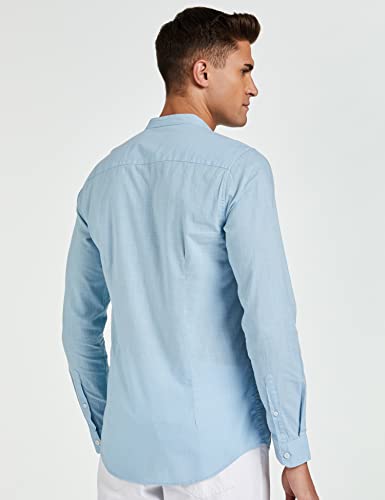 Allen Solly Men Slim Fit Shirt (ASSFWMOFX67262_Sky Blue_42_Sky Blue_42)