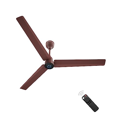 atomberg Renesa 1400mm BLDC Motor 5 Star Rated Sleek Ceiling Fans with Remote Control | Upto 65% Energy Saving, High Air Delivery and LED Indicators | 2+1 Year Warranty (Brown)