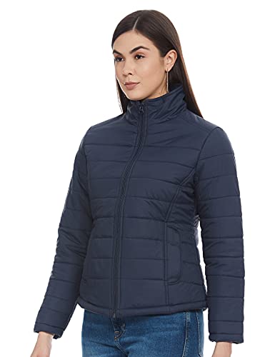 Qube By Fort Collins Women's Quilted Jacket Blue Navy Blue 2XL