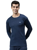 Lux Cottswool Men's Cotton R-Neck Thermal Set (Black, M- 85CM)