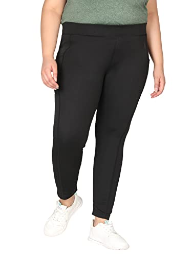 CHKOKKO Women Plus Size Yoga Track Pants Gym Legging Tights Black Size 4XL