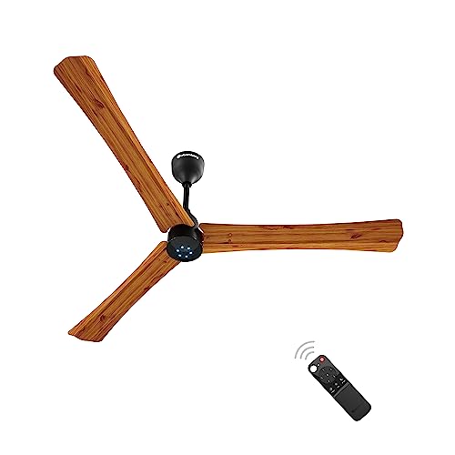 atomberg Renesa+ 1400mm BLDC Motor 5 Star Rated Ceiling Fans for Home with Remote Control | Upto 65% Energy Saving High Speed Fan with LED Lights | 2+1 Year Warranty (Oak Wood)