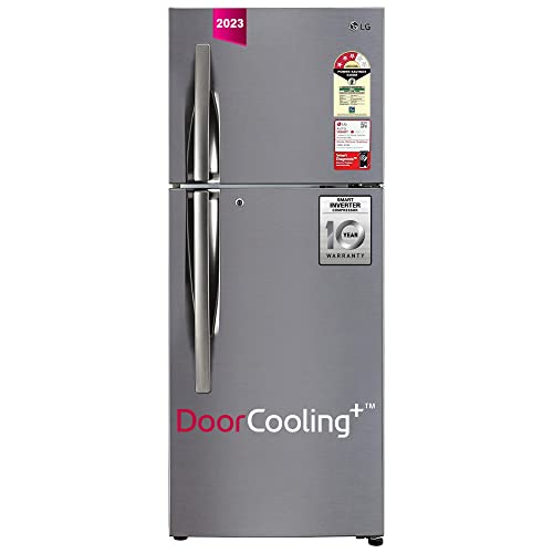 LG 242 L 3 Star Smart Inverter Frost-Free Double Door Refrigerator (GL-I292RPZX, Shiny Steel, Door Cooling+)