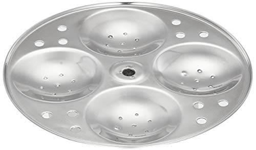 Amazon Brand - Solimo Stainless Steel Idli Cum Modak Maker with Glass lid, Induction base (20cm, 3L)