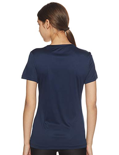 Reebok Women's Striped Slim fit Sports T-Shirt (FQ4935_Collegiate Navy X-Small)