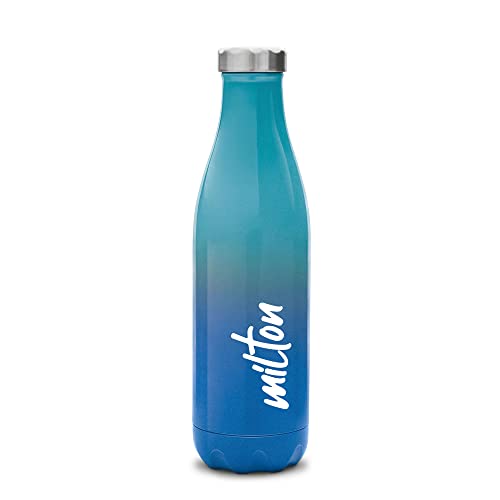 Milton Prudent 500 Thermosteel 24 Hours Hot and Cold Water Bottle, 510 ml, Blue | Leak Proof | Easy to Carry | Office Bottle | Hiking | Trekking | Travel Bottle | Gym | Home | Kitchen Bottle