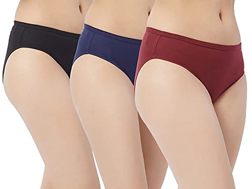 Fruit of the Loom Super Soft Cotton Bikini Briefs for Women | 4 Way Stretch Soft Waistband | Breathable Fabric | Full Hip Coverage |Assorted Colour and Print May Vary Pack of 3