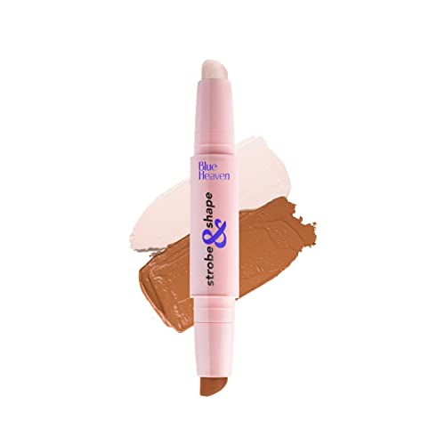 Blue Heaven Strobe & Shape, Highlighter and Contouring Duo Stick, Fairy Light (fair to medium), 8gm, Hydration with Mango Butter & Apricot Oil