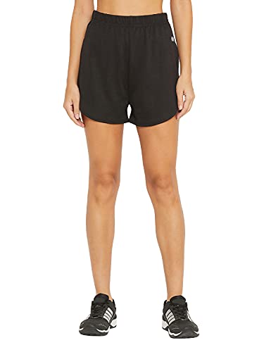 Clovia Women's Polyester Activewear Sports Shorts (AB0056P13_Black_XXL)