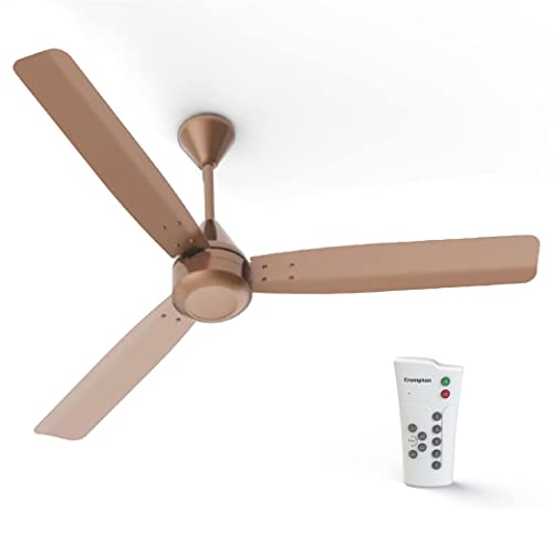 Crompton Energion Cromair 1200mm (48 inch) High Speed 5S 28W Energy Efficient BLDC Ceiling Fan with Remote (Brown), (5 Years Warranty)