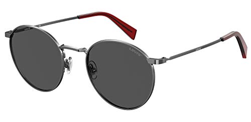 Levi's Unisex Non-Polarized UV protected Grey Lens Metal Full Rim Round Sunglasses LV 1005/S