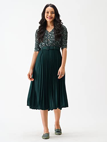 AASK Polyester Dress For Women|One Piece For Women|Dresses For Women|Kurta Set For Women|Kurta For Women Dress For Women|Women Top|Tops For Women|Dress|Dresses For Women Green