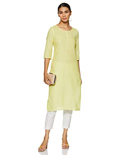 Aurelia Women's Cotton Kurta (20FEA10634-701145_Green_XX-Large)