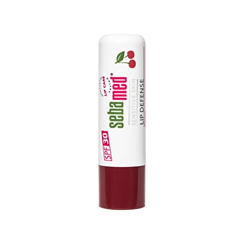 Sebamed Lip defense 4.8gm, Cherry | SPF 30 |Lip balm for Dry & Chapped lips with natual oil & Vitamin E | UV protection | Dermatologically tested