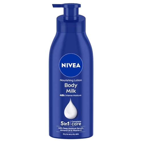 NIVEA Nourishing Body Milk 400ml Body Lotion | 48 H Moisturization | With 2X Almond Oil | Smooth and Healthy Looking Skin |For Very Dry Skin