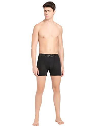 Jockey Men's Cotton Trunks (Pack of 1) (IC28-0105-BLACK Black L_Black_L)