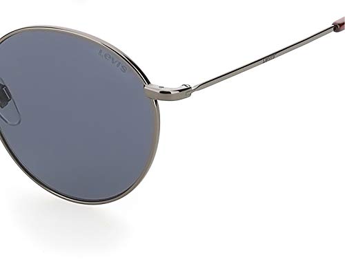 Levi's Unisex Non-Polarized UV protected Grey Lens Metal Full Rim Round Sunglasses LV 1005/S