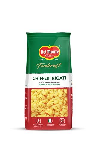 Del Monte FoodCraft Chifferi Pasta, 100% Durum Wheat Semolina, 1kg