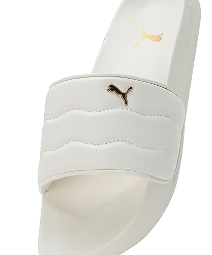 Puma Womens Leadcat 2.0 Puffy Pristine-Metallic Gold Slide - 5 UK (38955702)