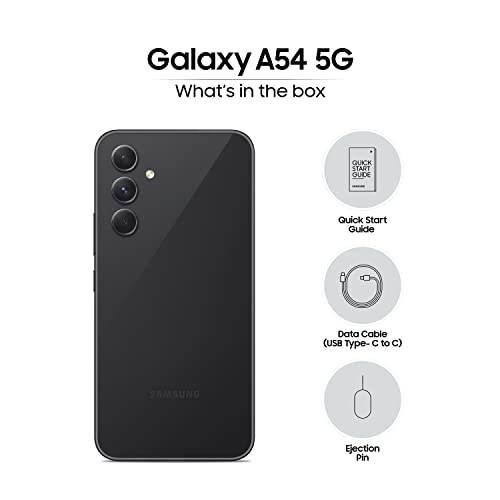 Samsung Galaxy A54 5G (Awesome Graphite, 8GB, 256GB Storage) | 50 MP No Shake Cam (OIS) | IP67 | Gorilla Glass 5 | Voice Focus | Without Charger