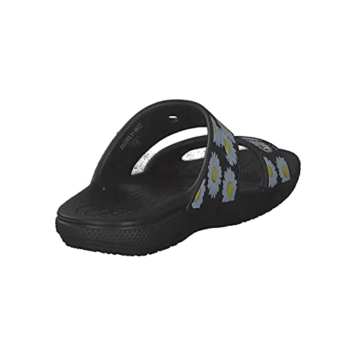 crocs Unisex Adult Clsccrcsvibssdl Black Daisy Sandal - 7 Uk