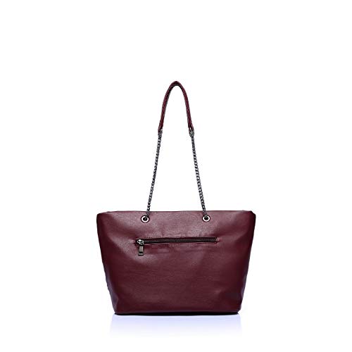 Caprese womens CICELY T Large MAROON Tote Bag