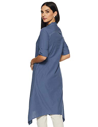 Aurelia Women's Cotton Kurta (19FEA10715-700033_Blue_X-Small)